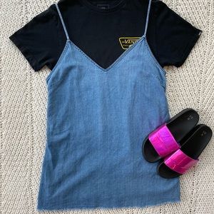 Wildfred denim slip dress